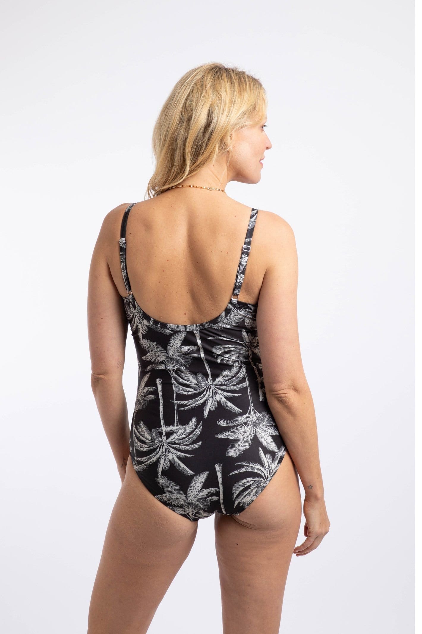 Weird Fish Weird Fish Women's Penelope Printed Swimsuit in Black - 4
