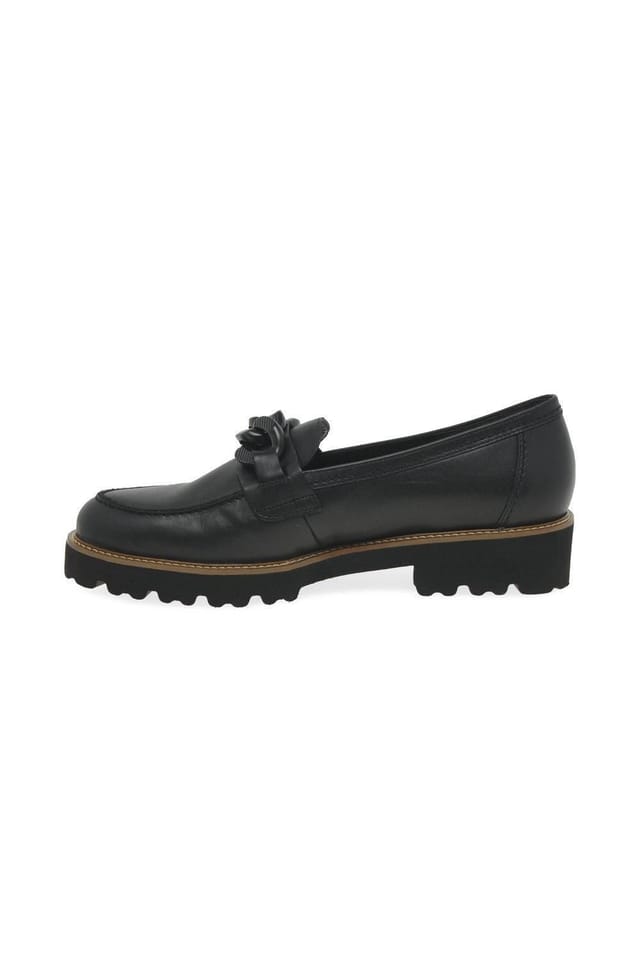 Gabor Gabor Women's 'Squeeze' Chunky Slip On Shoes in Jet Black - 2