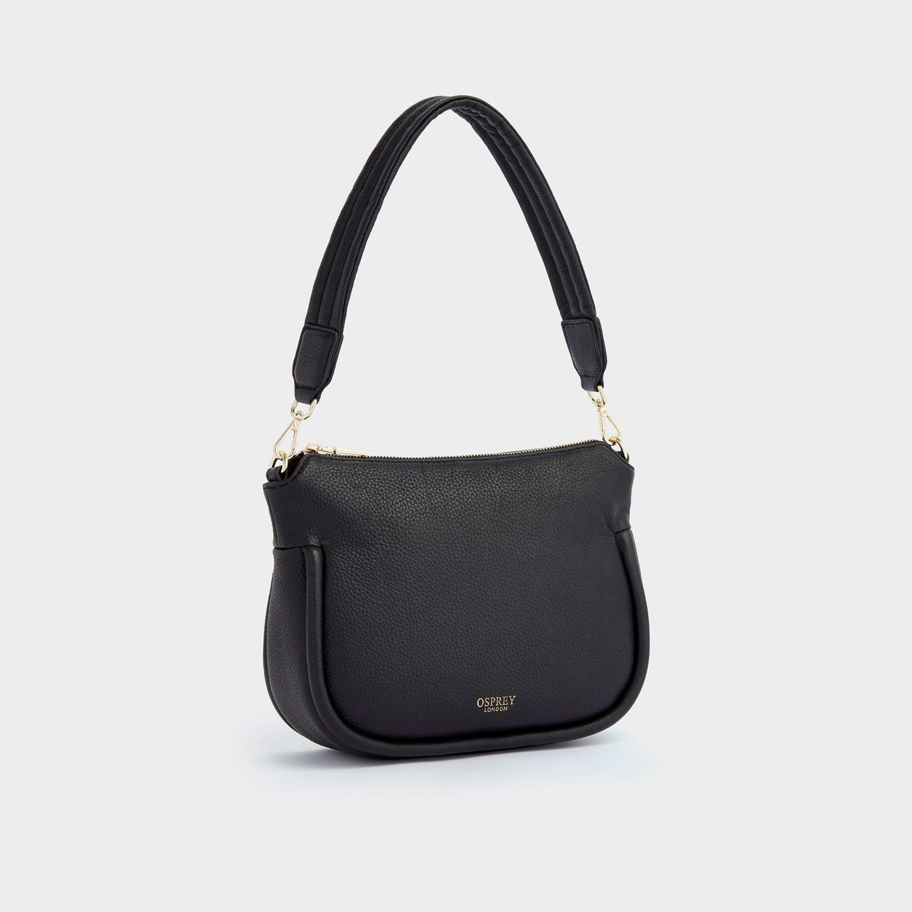 OSPREY LONDON OSPREY LONDON Women's The Hendrix Leather Shoulder Bag in Black - 2