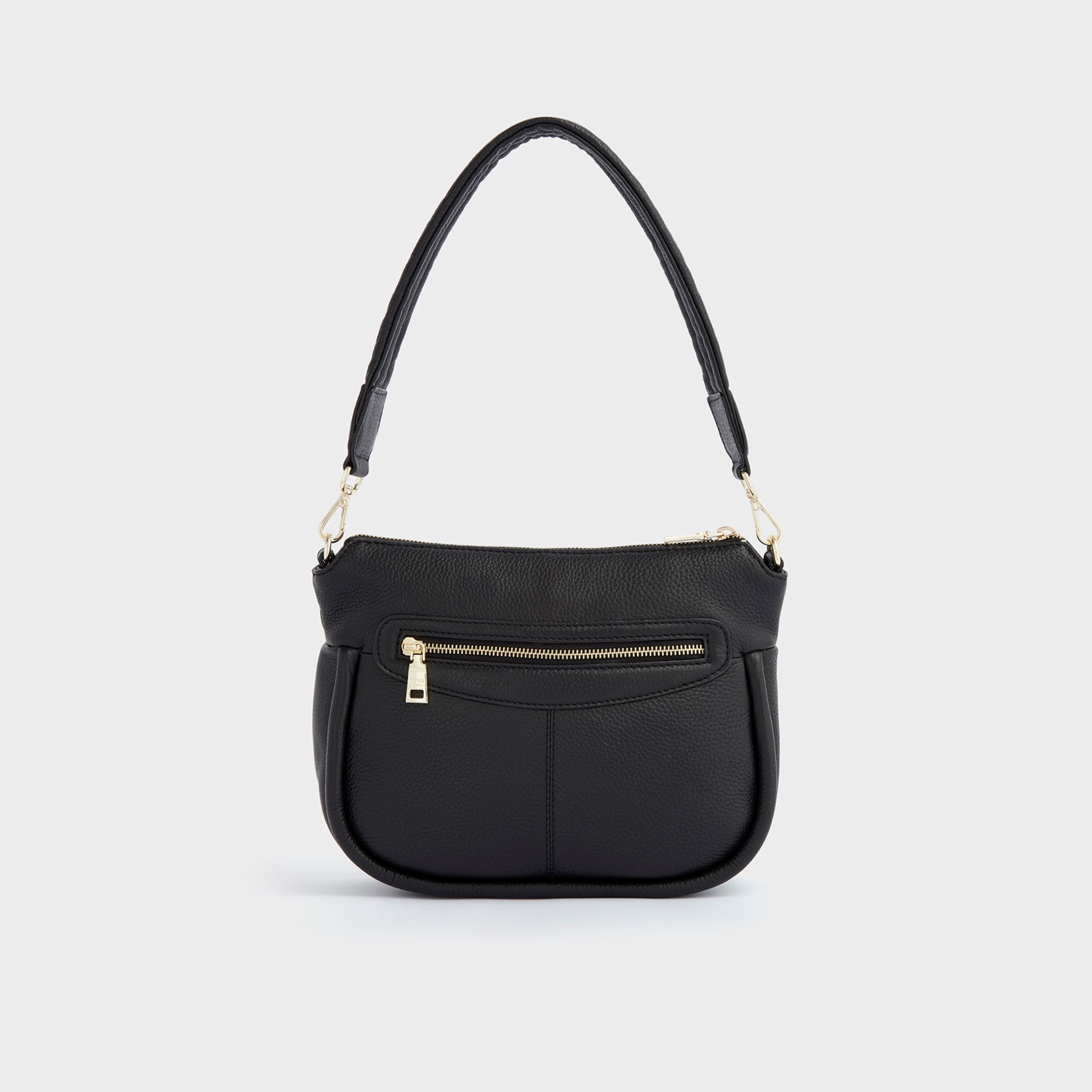 OSPREY LONDON OSPREY LONDON Women's The Hendrix Leather Shoulder Bag in Black - 3