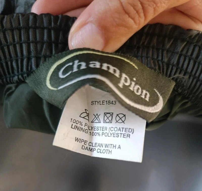 Champion Vintage Champion Waterproof Overtrousers Y2K Gorpcore Rain Pants Olive Green Size M 32-34