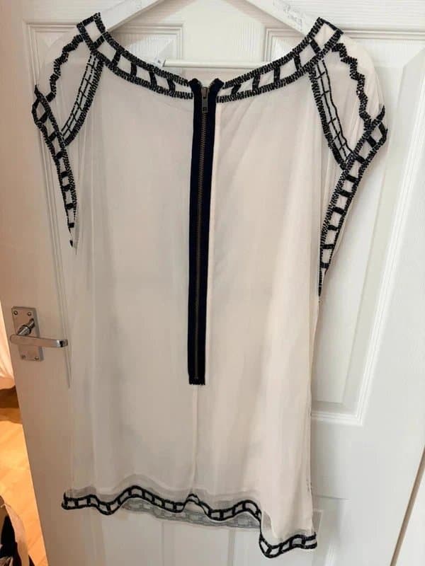 New Look Black & White Embellished Dress