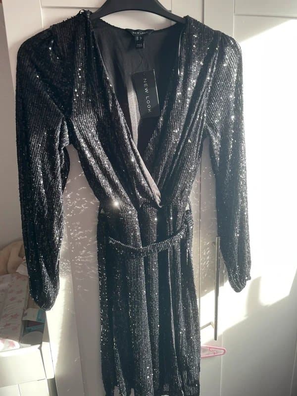 New Look Ladies black sequin dress
