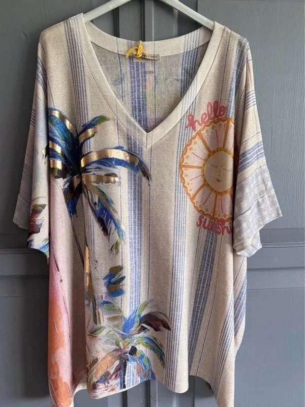M-Made in Italy Palm Amalfi coast top one size up to uk 20