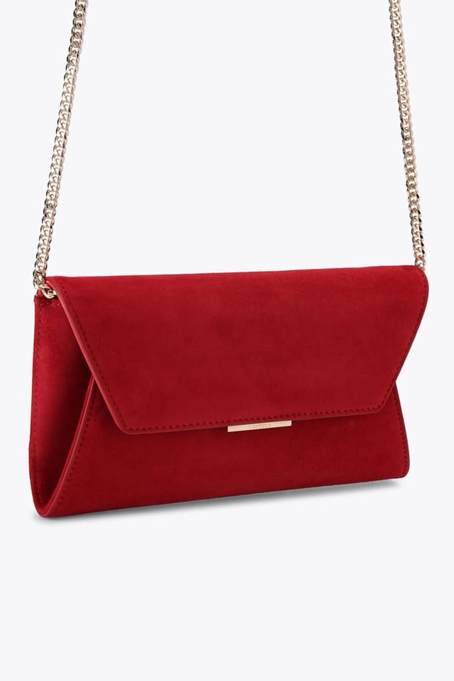 Carvela Carvela Women's 'Spirited Clutch' Suede Bag in Red - 2