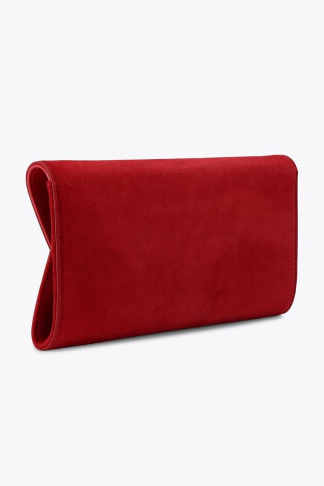 Carvela Carvela Women's 'Spirited Clutch' Suede Bag in Red - 3