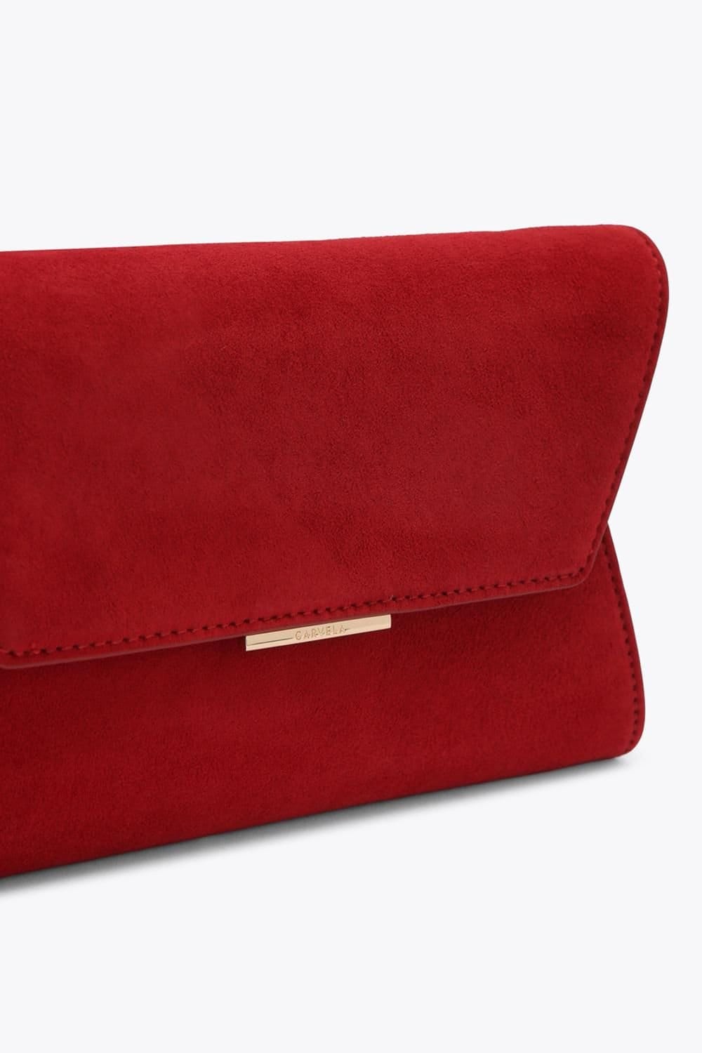Carvela Carvela Women's 'Spirited Clutch' Suede Bag in Red - 4