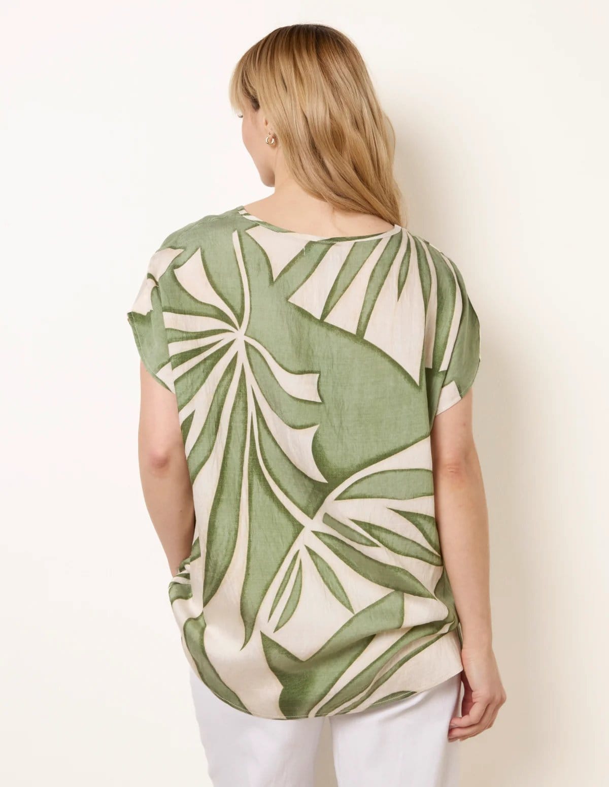 Blue Vanilla Large Floral Round Neck Top - 4