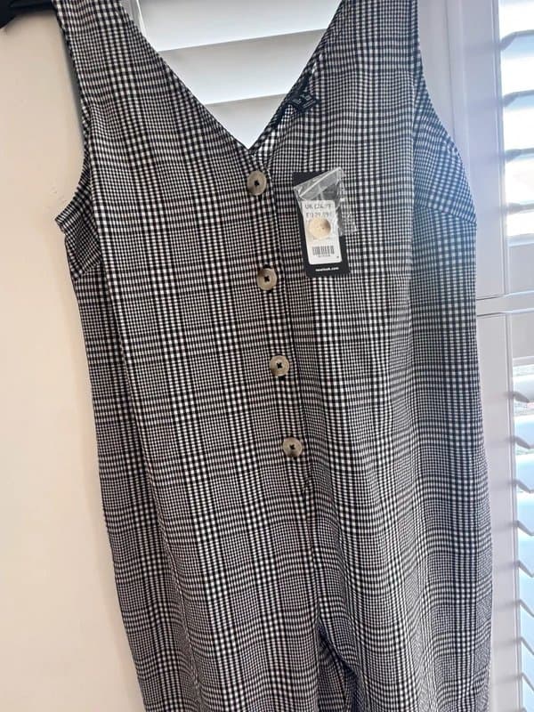 New Look BNWT New look checked culottes playsuit size 12