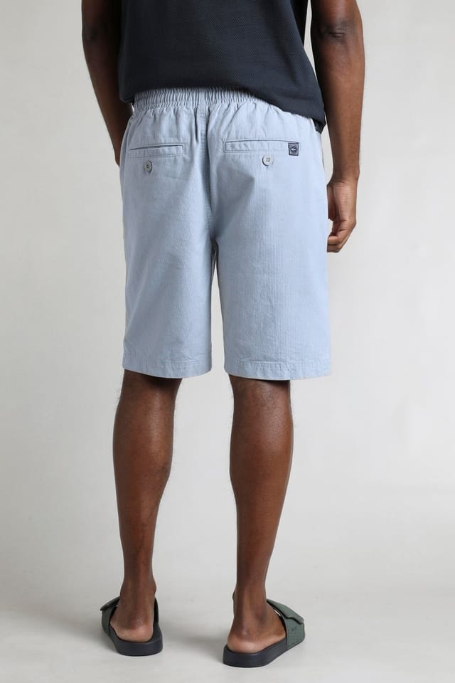 Weird Fish Weird Fish Men's Dewey Stripe Shorts in Ecru - 3