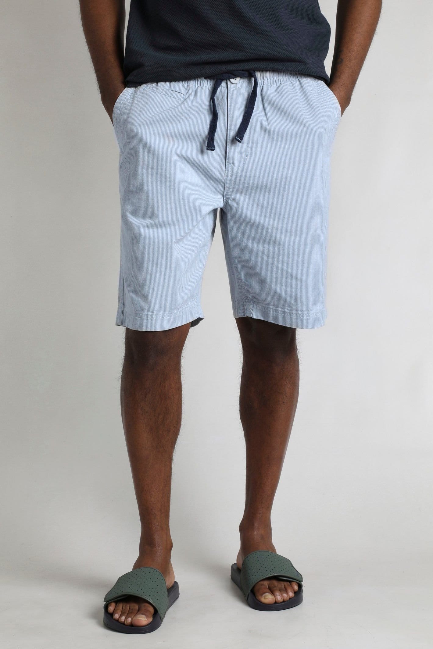 Weird Fish Weird Fish Men's Dewey Stripe Shorts in Ecru - 4