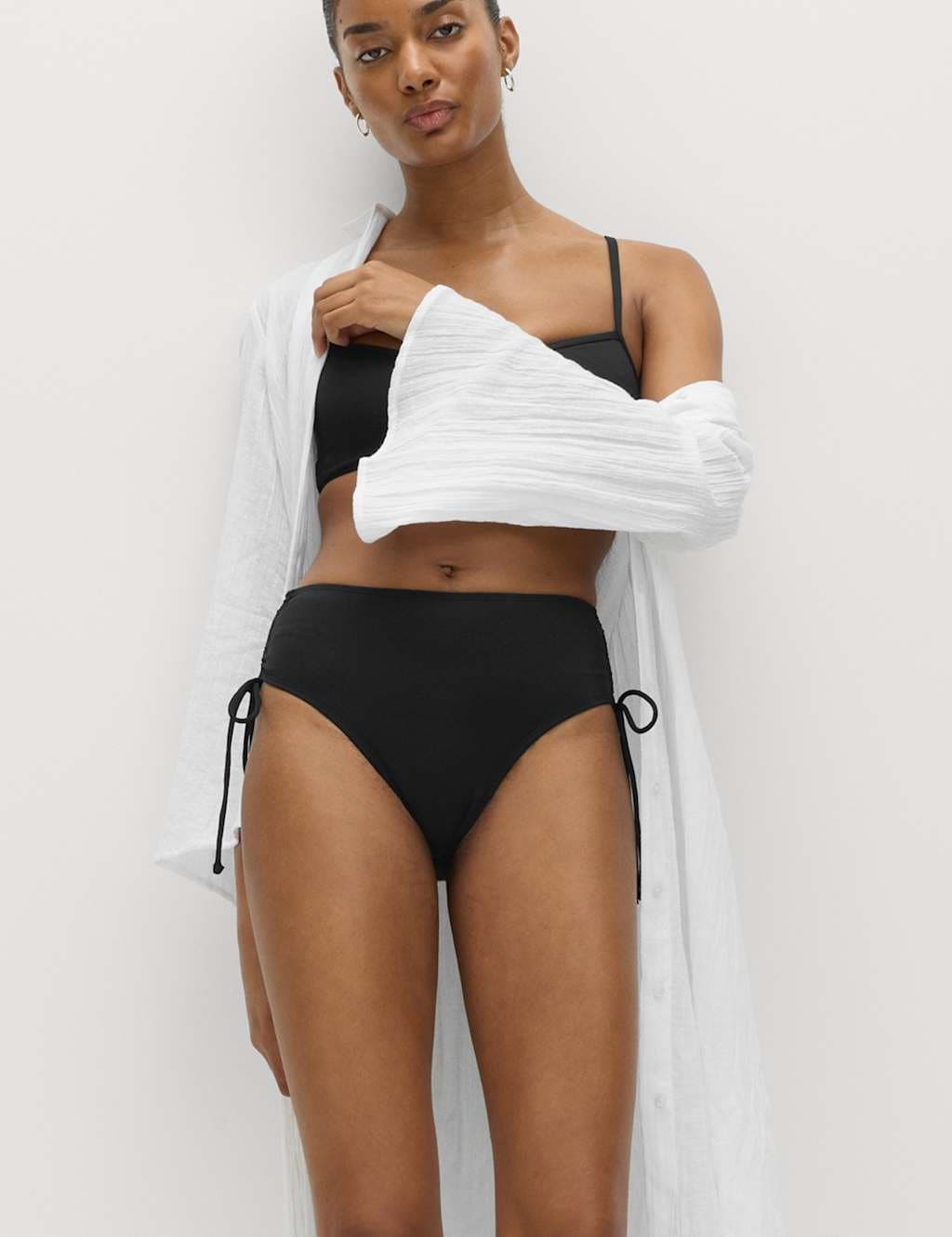 Marks & Spencer M&S Tummy Control High Waisted Bikini Bottoms Black