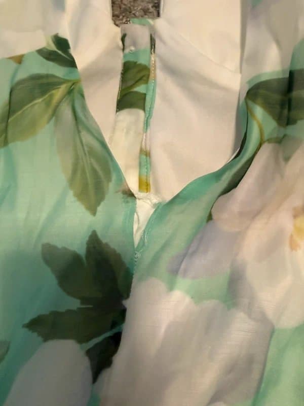 ASOS ASOS Luxe green floral cupped organza mini dress size 16