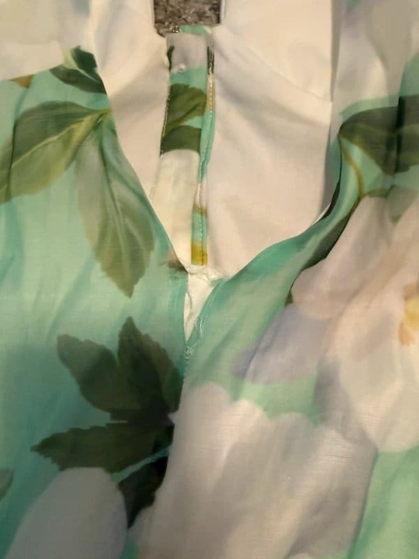 ASOS ASOS Luxe green floral cupped organza mini dress size 16 - 1
