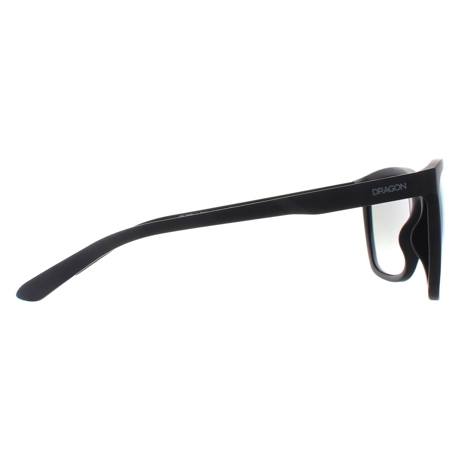 Dragon Dragon Men's Rectangle Matte Black Lumalens Blue Ionized Wilder - 4
