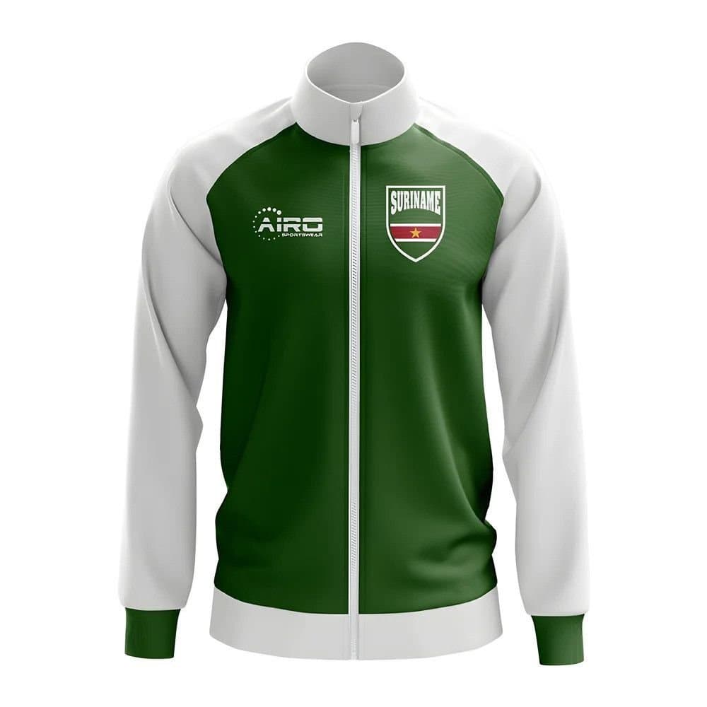 Suriname Suriname Men's Concept Football Track Jacket in Green