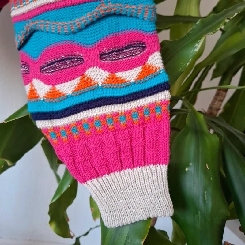 ASOS Asos knitted 3D sweater Australian Style Jumper Bright Festival 90s Retro XL