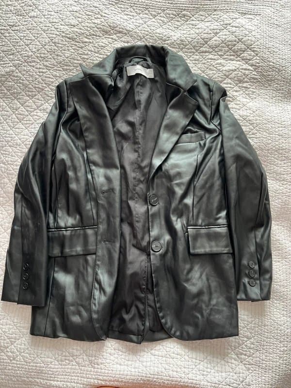 Bershka Bershka leather coat