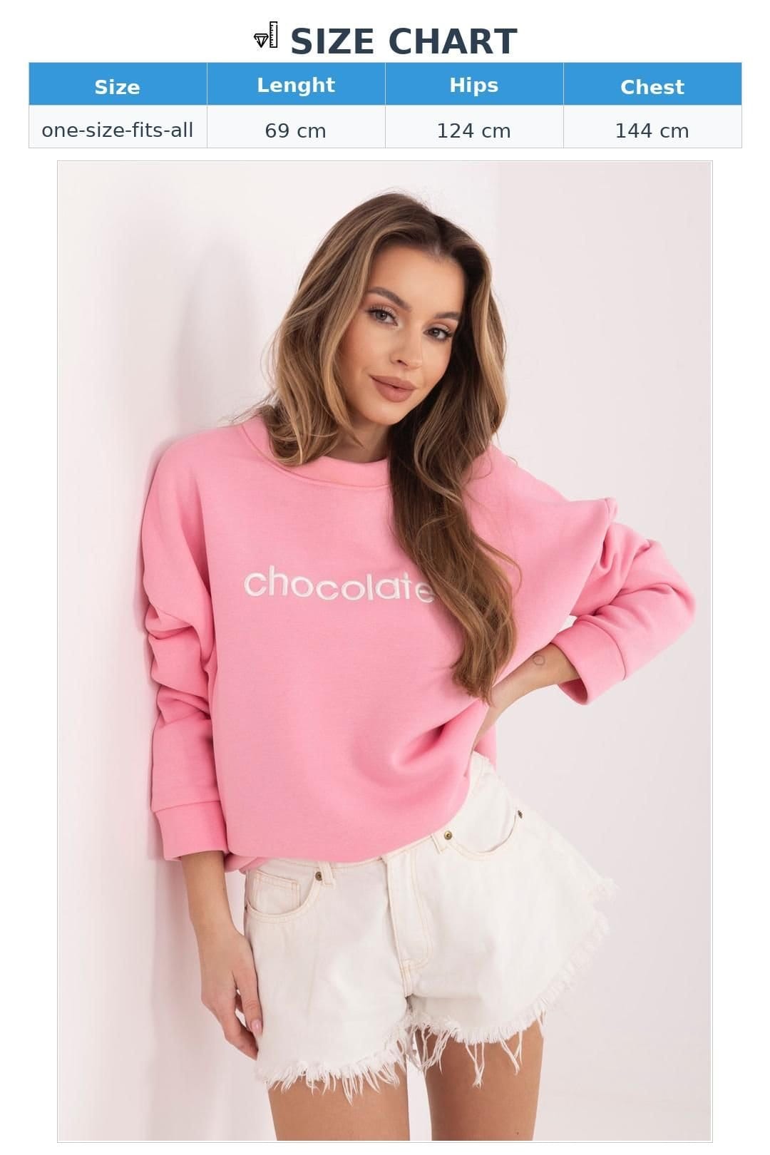 Love Lace Love Lace Women's Classic Cotton Elastane Embroidered Sweatshirt in Pink - 4