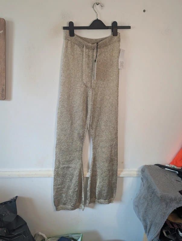 Never Fully Dressed Never fully dressed gold knit trousers new with tags