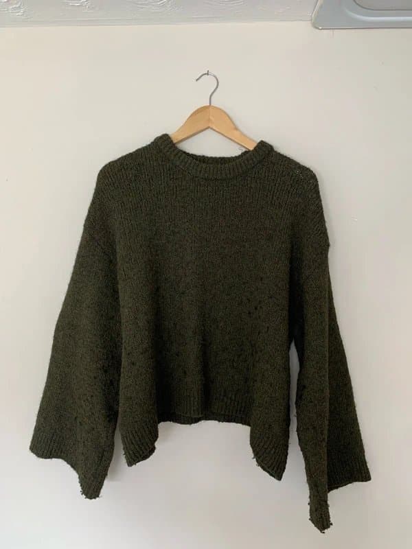 ASOS Olive green wide sleeve jumper