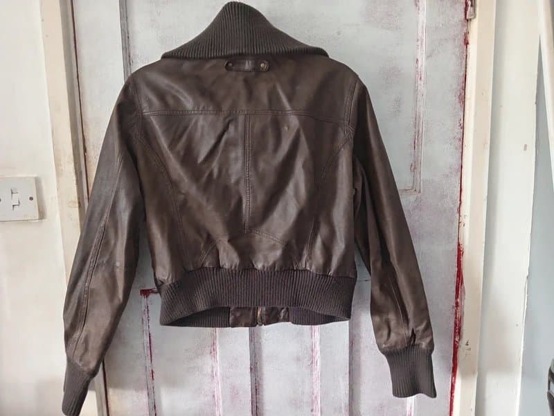 New Look Women's brown leather jacket