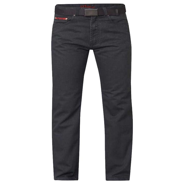 Duke Clothing Duke Clothing Men's D555 London Canary Bedford Cord Kingsize Trousers in Charcoal - 2