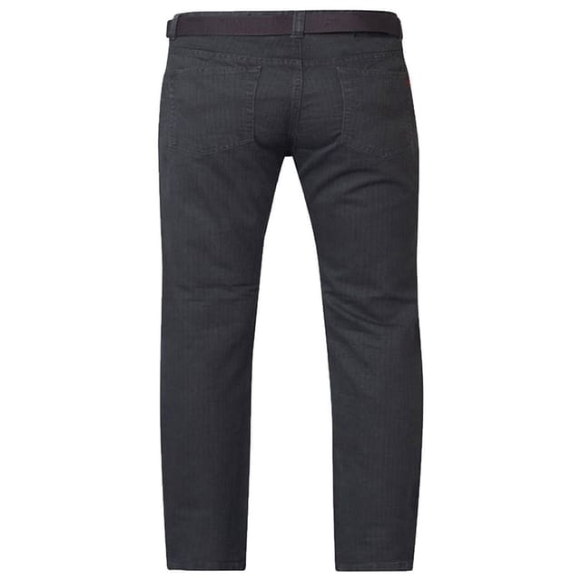 Duke Clothing Duke Clothing Men's D555 London Canary Bedford Cord Kingsize Trousers in Charcoal - 3