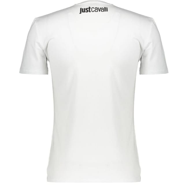 Just Cavalli Just Cavalli Men's Snake Wrapped Logo White T-Shirt - 2