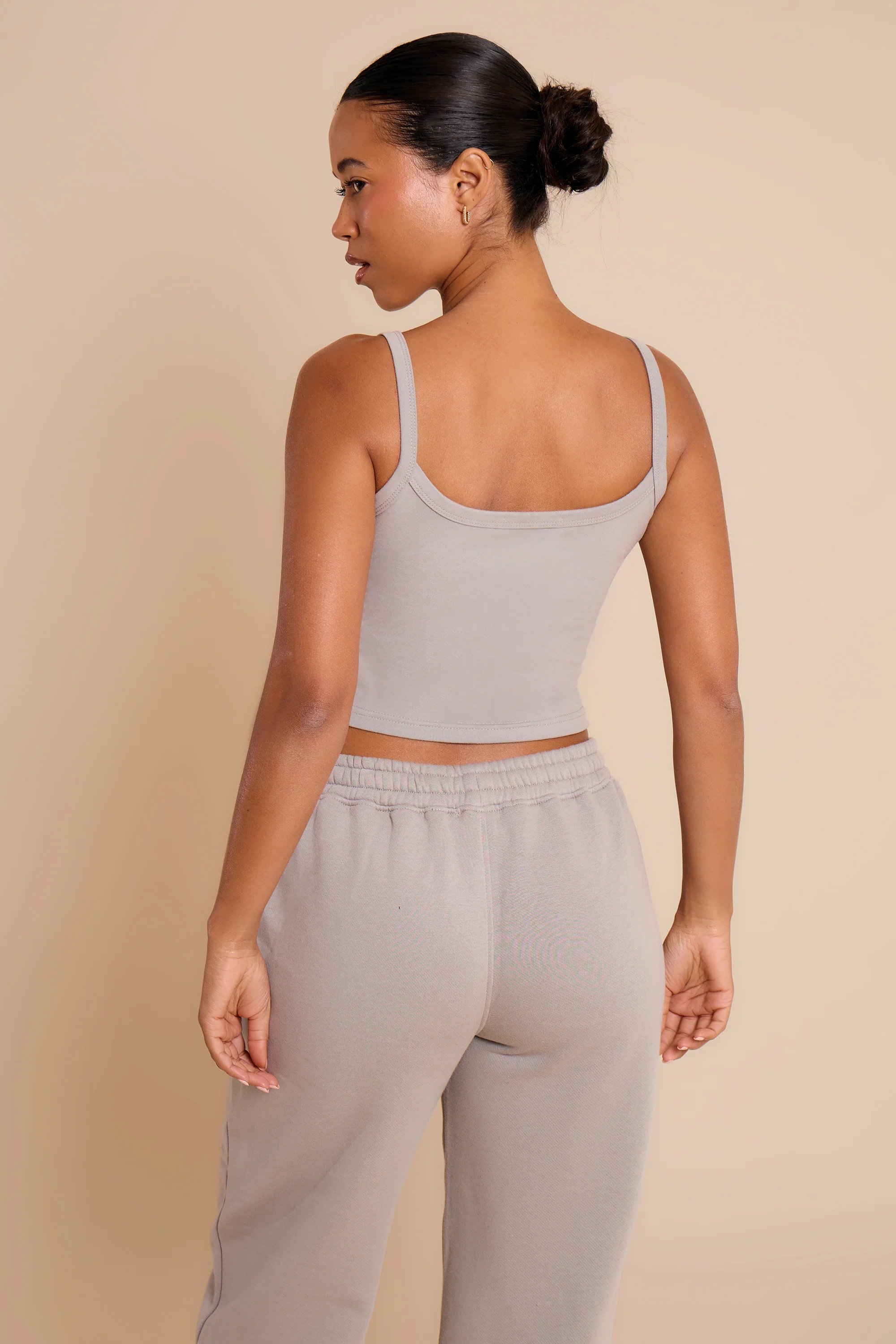 Kaiia Kaiia Logo Cami Top Smoke Grey - 4