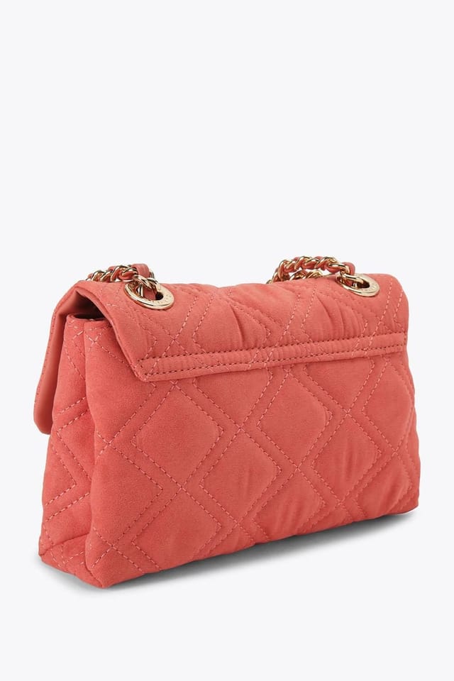 Carvela Carvela Women's 'Rosa Chain Shoulder' Suedette Bag in Orange - 3