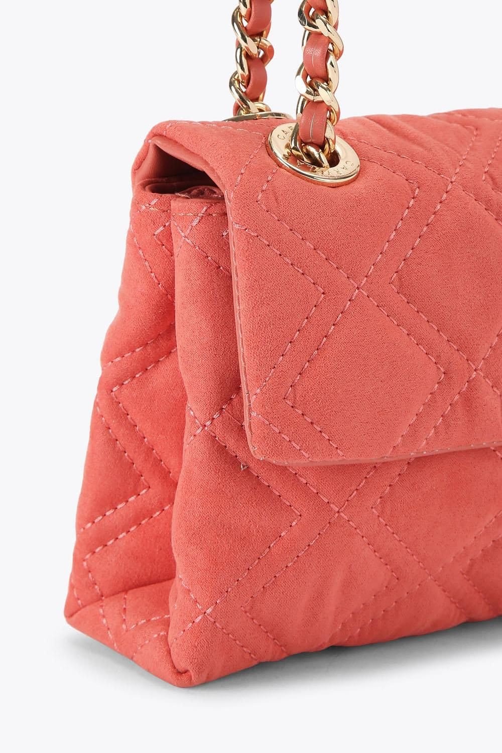 Carvela Carvela Women's 'Rosa Chain Shoulder' Suedette Bag in Orange - 4