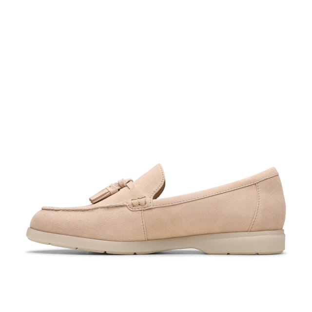 Clarks Clarks Women's Narini Edge Sand Suede Loafers, Slip Ons in Beige - 2
