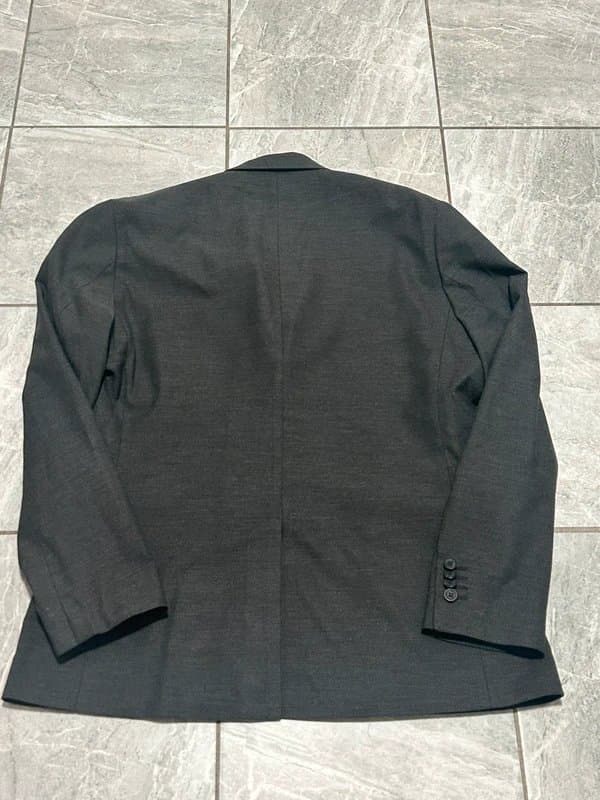 New Look New Look Men Skinny Fit Blazer 46R Charcoal Gray 2 Button Suit Jacket