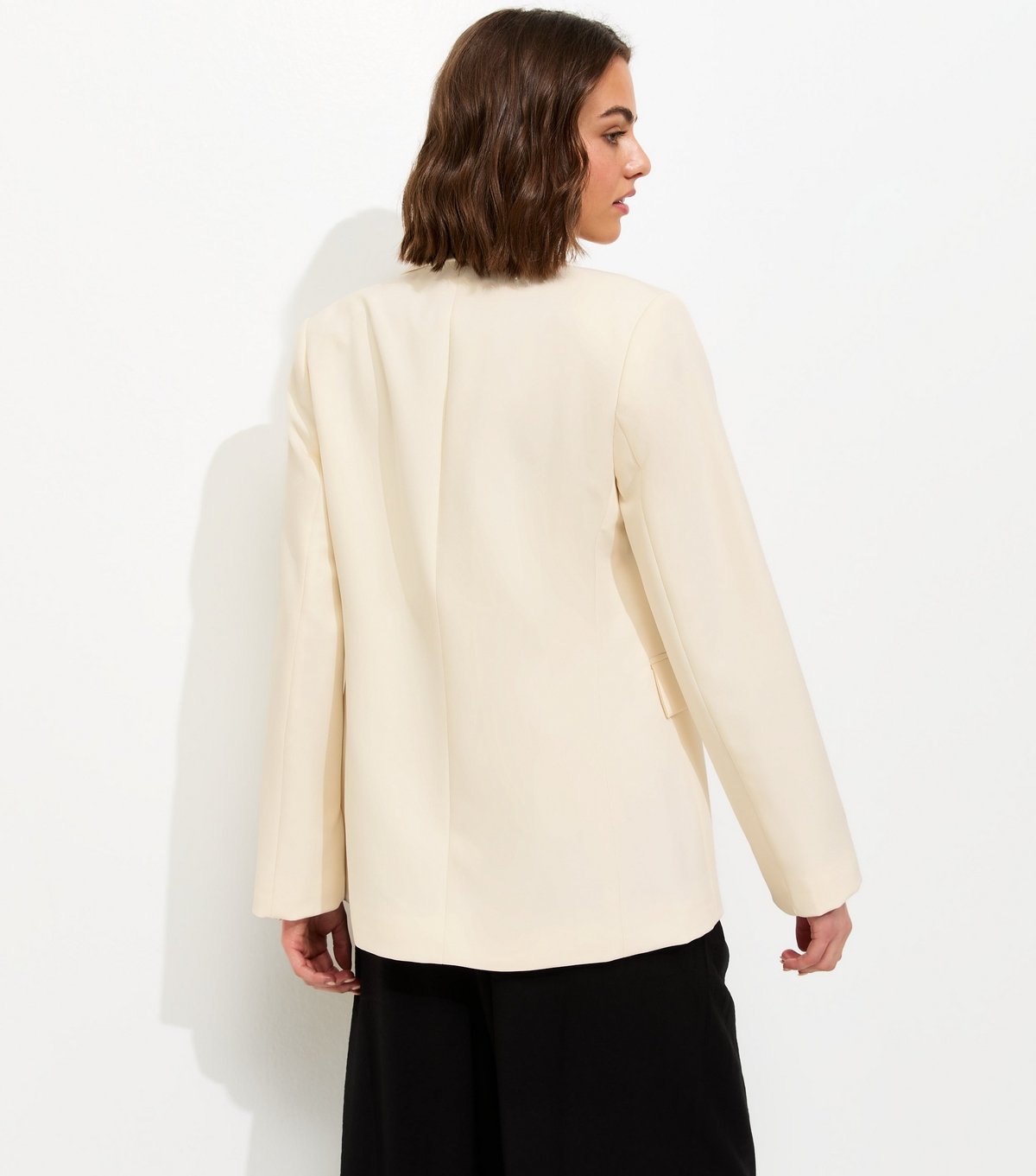 New Look Women's Off White Single Breasted Blazer Jacket New Look - 4