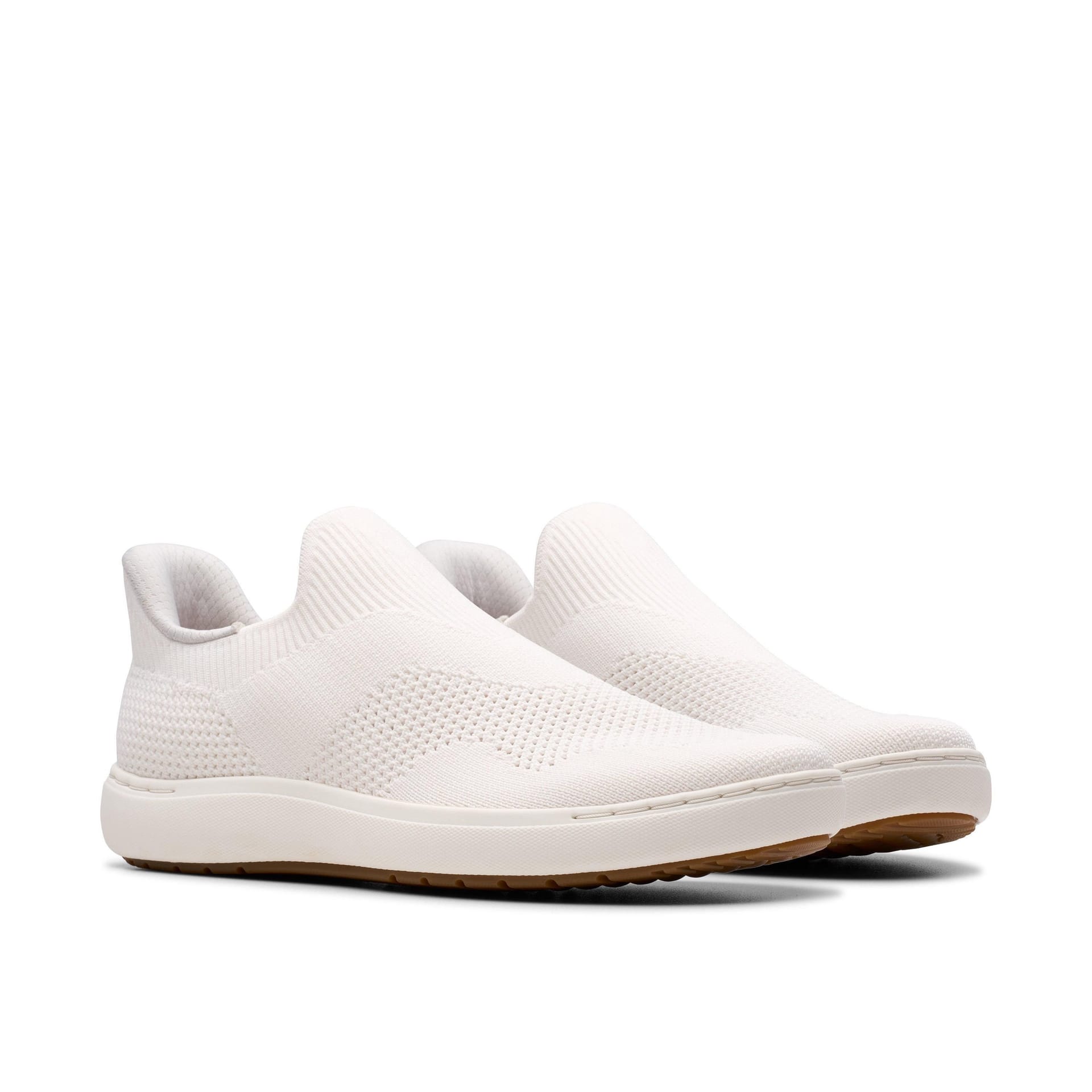 Clarks Clarks Women's Nalle Step White Knit Slip Ons - 4