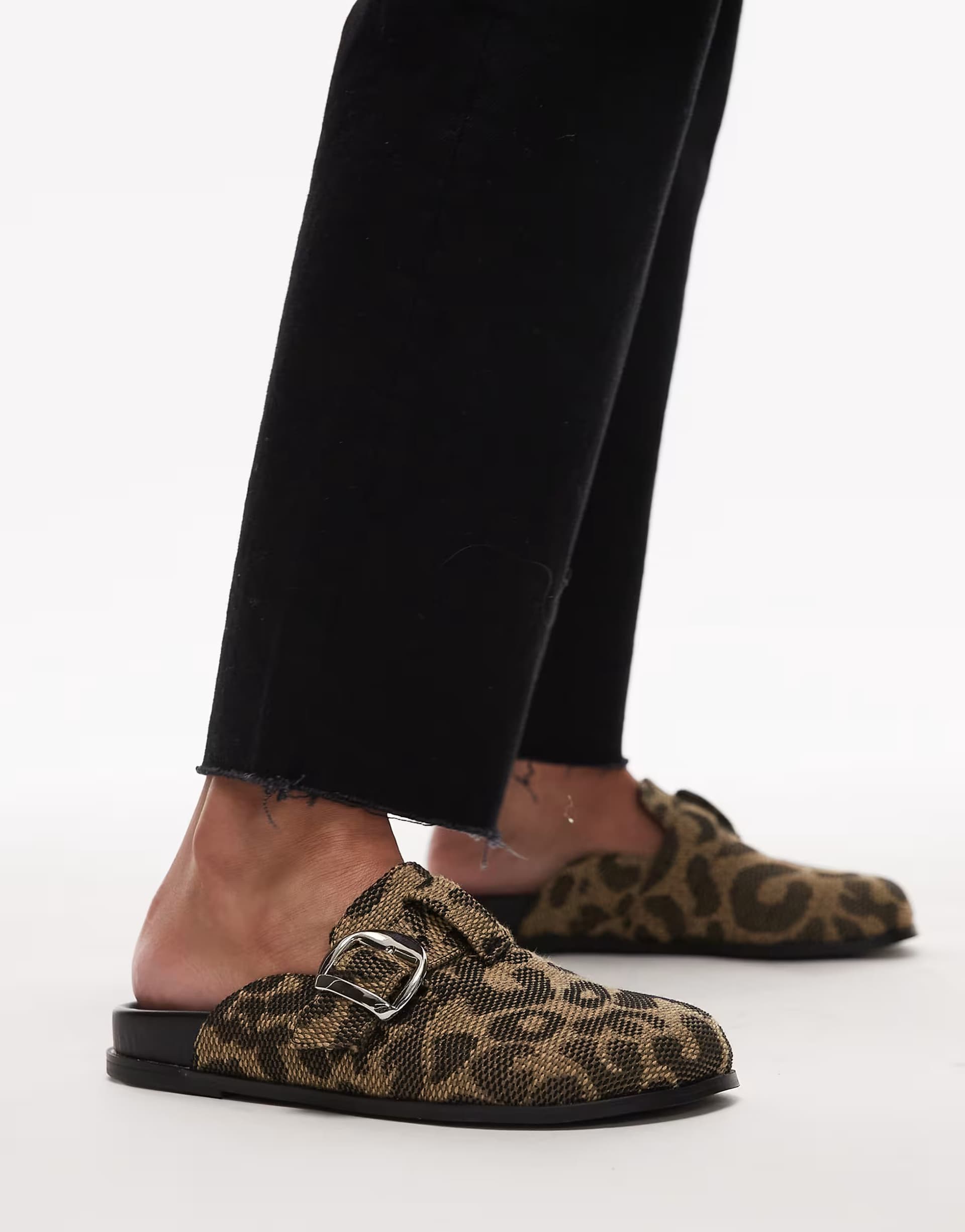 ASOS Topshop Beck clog in leopard print