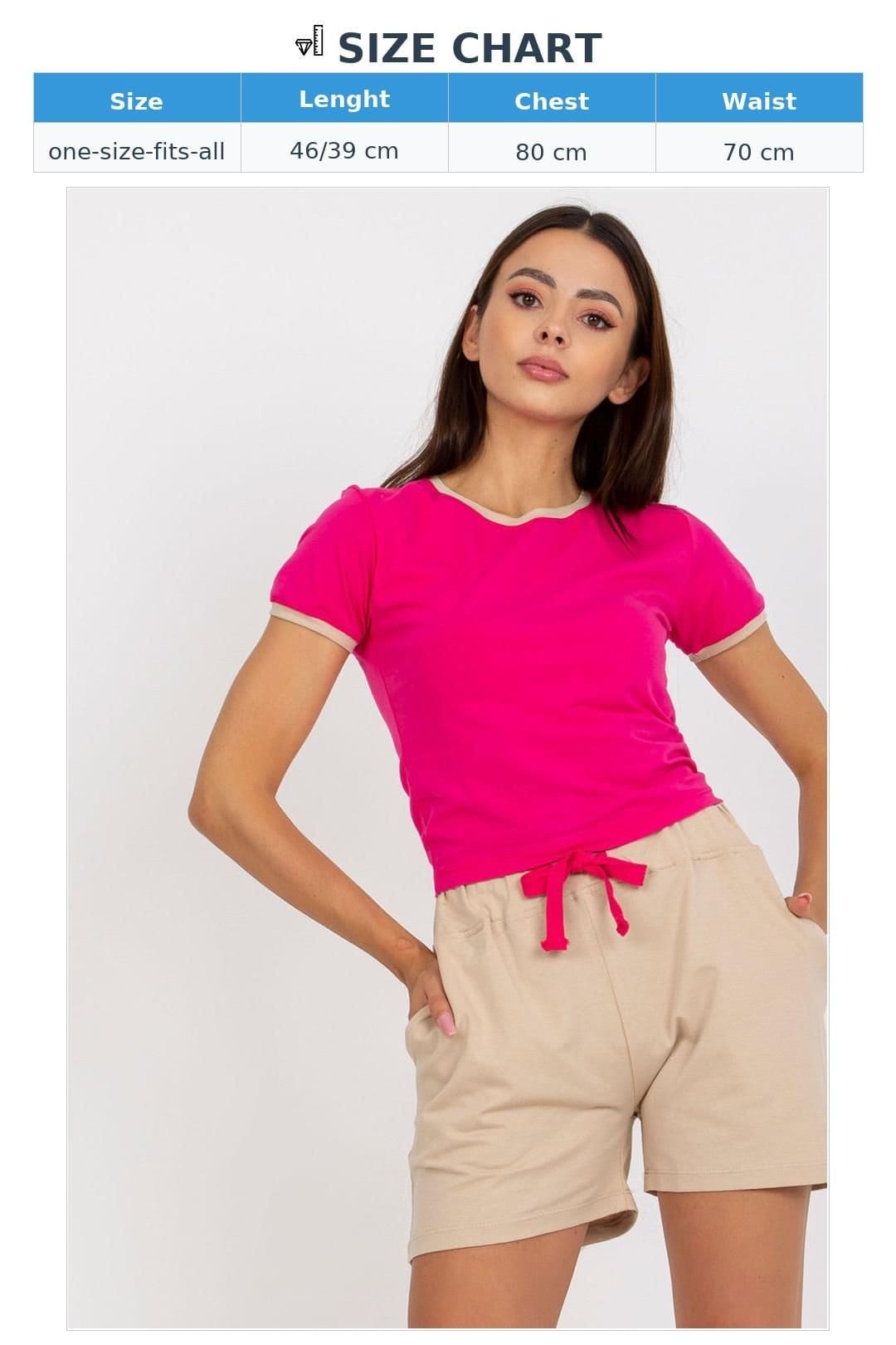 Love Lace Love Lace Women's Short Sleeve T-Shirt & High Waisted Shorts Set in Pink - 4