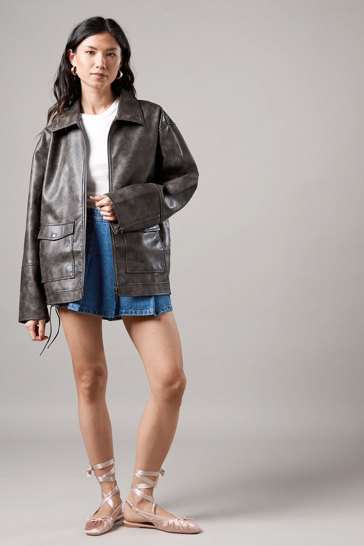 Faith Faith Women's : Lia Satin Slingback Ankle Tie Flat Ballet Pumps in Ballerina Pink - 2