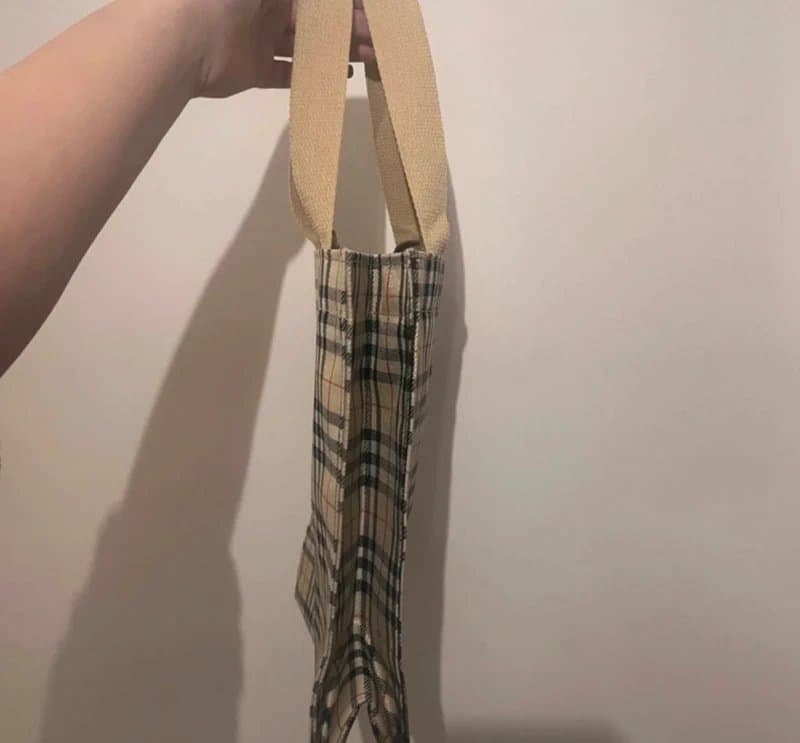 ASOS ASOS Beige Check Tote Bag | Nova Check Print Small Zip Top Handbag | New Without Tags