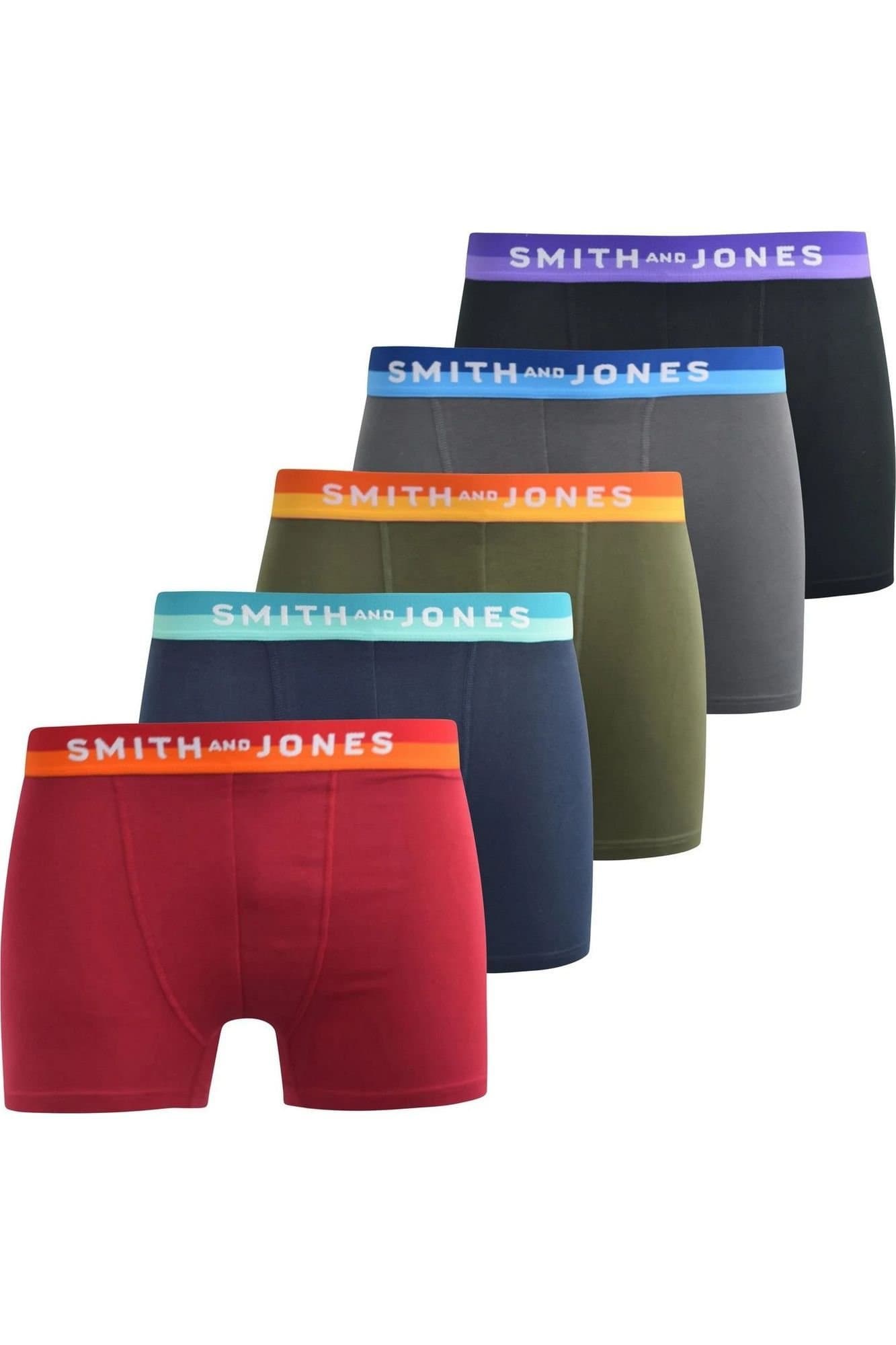 Smith & Jones Smith & Jones Men's Jaspin Boxer Shorts (Pack of 5)