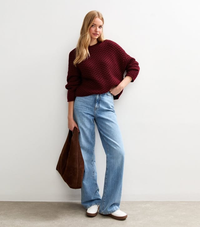 New Look Women's Burgundy Stitch Knit Jumper New Look - 3