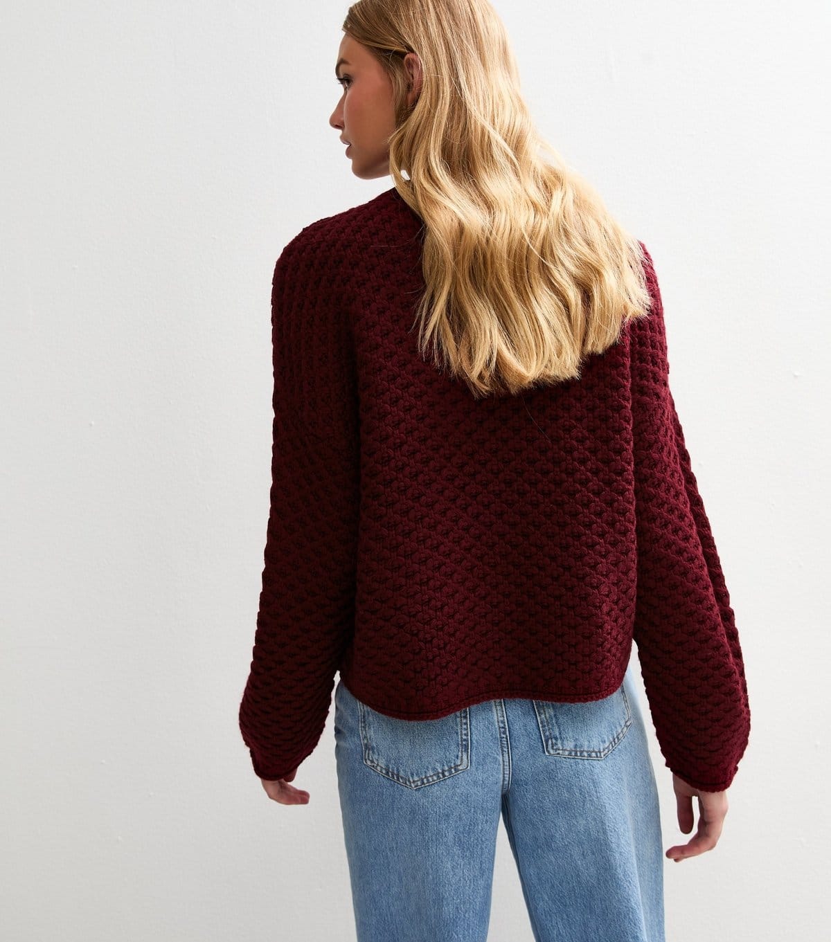 New Look Women's Burgundy Stitch Knit Jumper New Look - 4