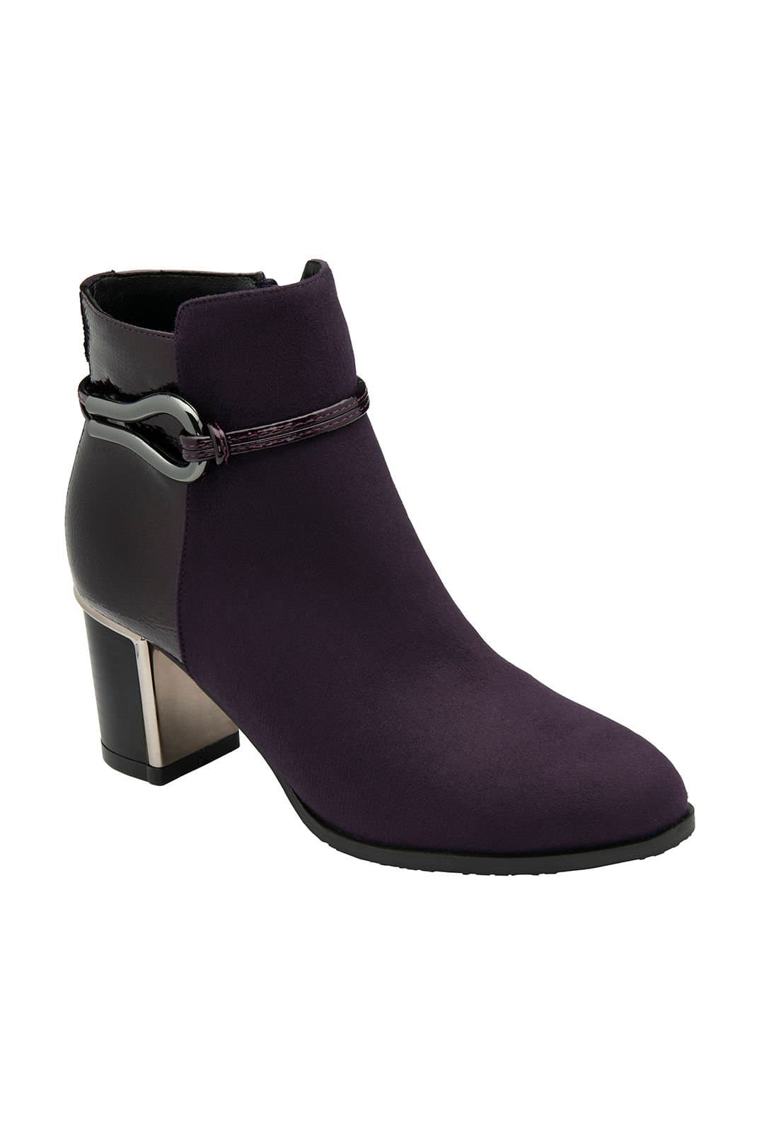 Lotus Lotus Women's Purple Heeled Ankle Boots