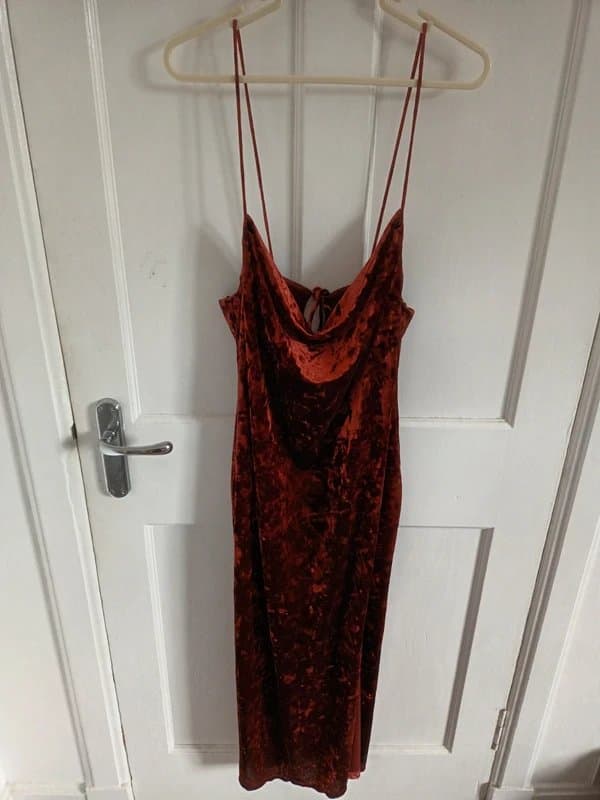 Topshop Topshop red velvet dress