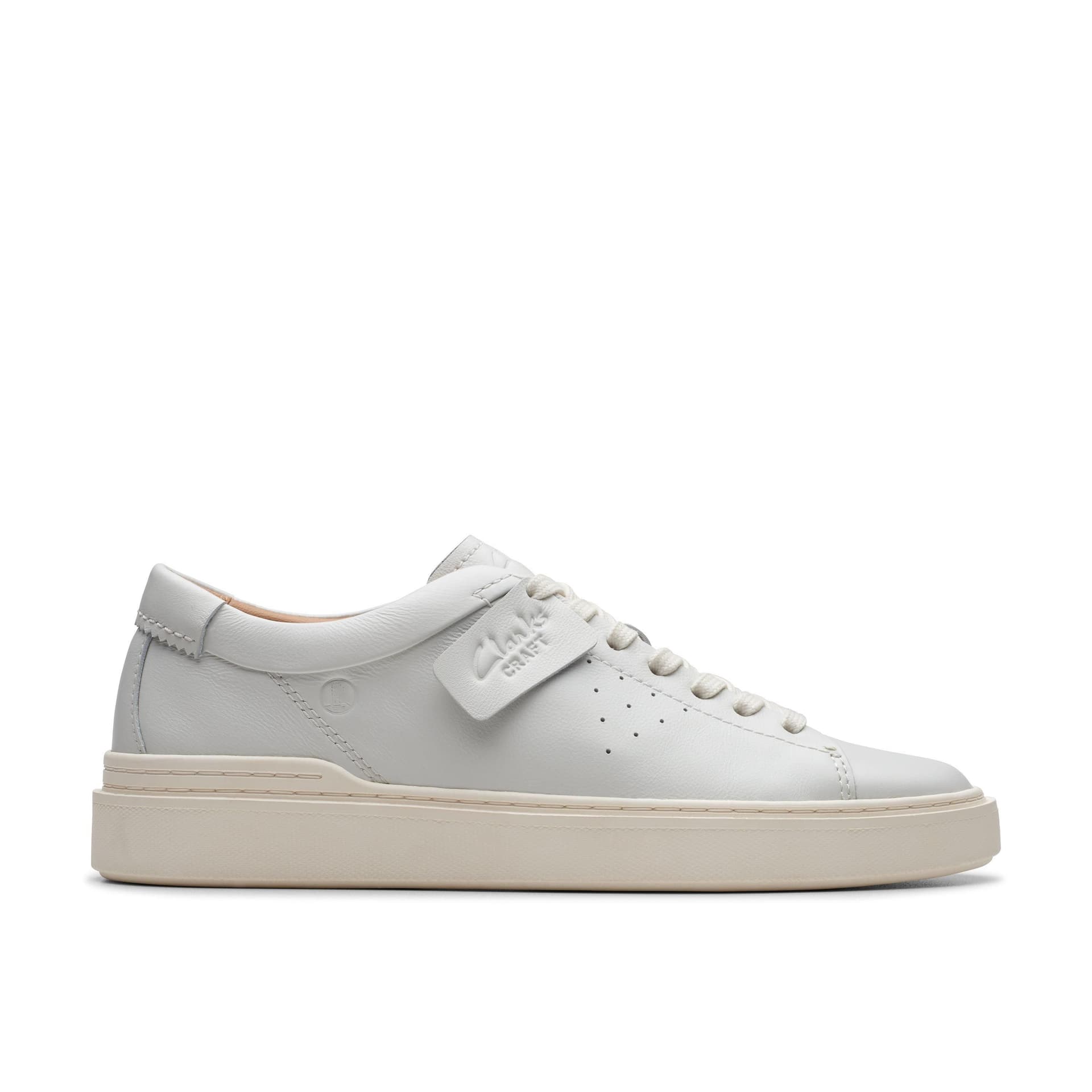 Clarks Clarks Men's Craft Swift White Leather Trainers