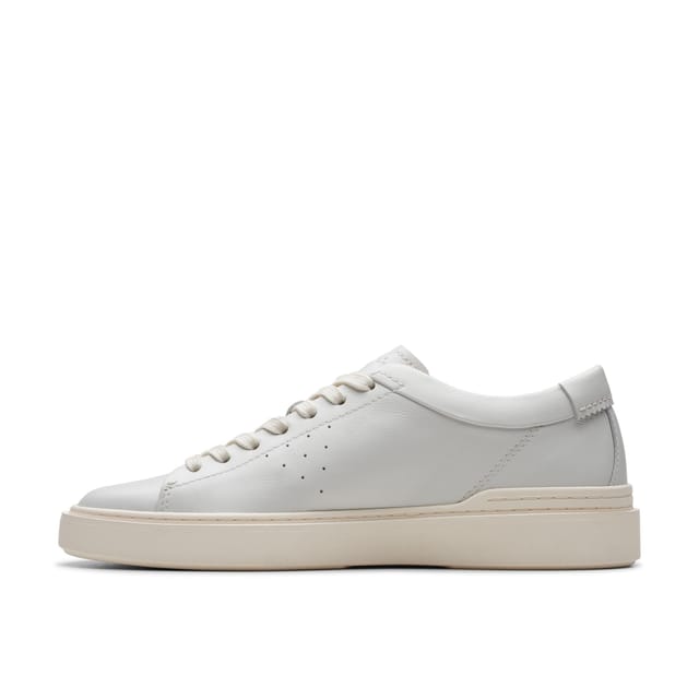 Clarks Clarks Men's Craft Swift White Leather Trainers - 2