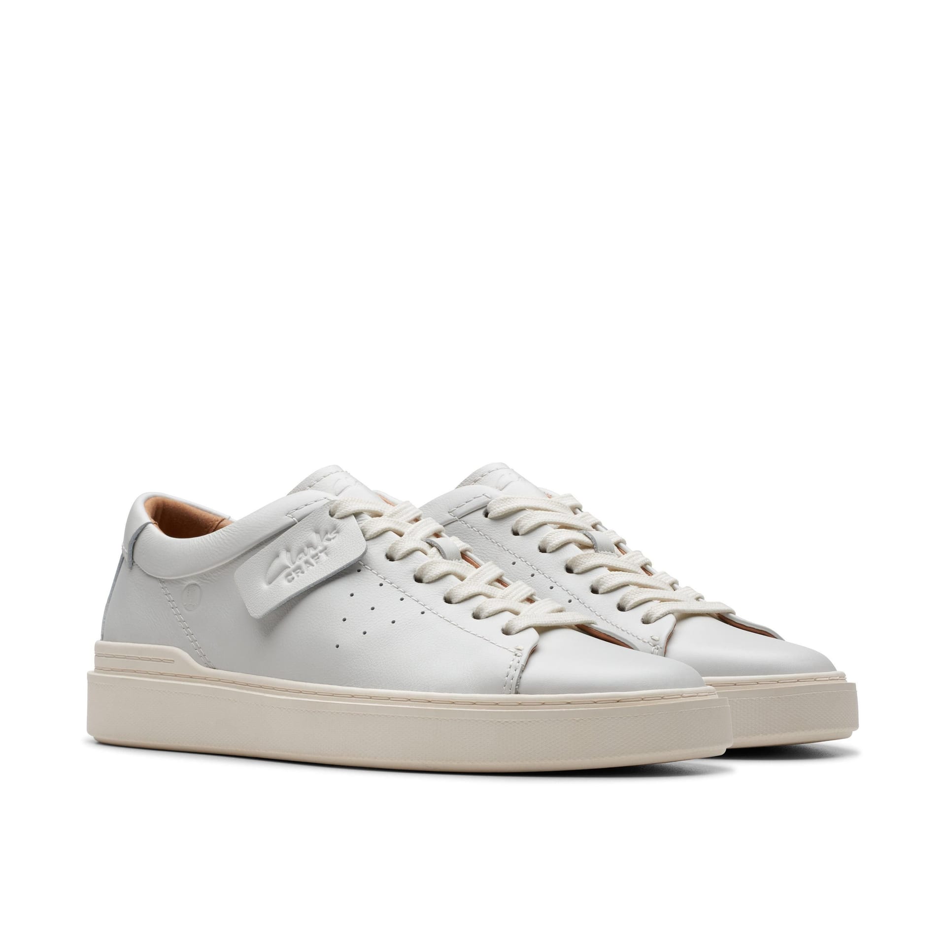 Clarks Clarks Men's Craft Swift White Leather Trainers - 4