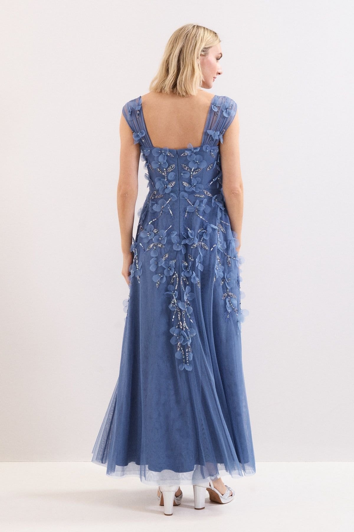 Phase Eight Phase Eight Women's Azera Blue Dress in Mid Blue - 4