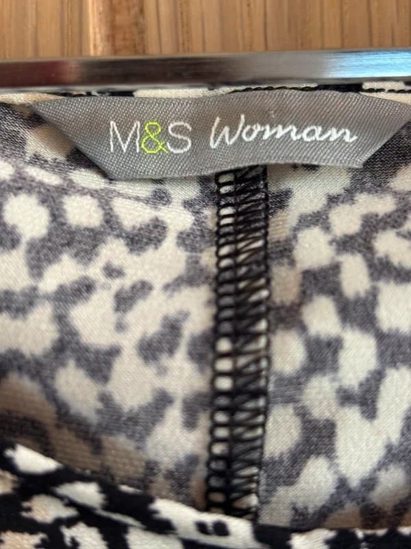 M&S Woman M&S Woman Animal Print Ruched Midi Dress – Size UK 12